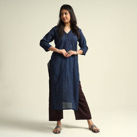 Buy Bagh Block Printing Cotton Kurta with Palazzo & Dupatta Set Online at iTokri.com