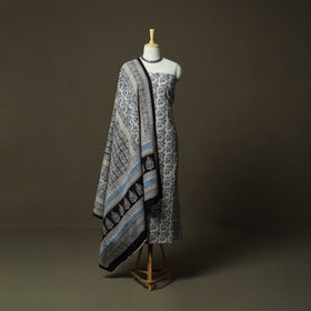 Bagh hand block print natural dyed cotton 3pc unstitched