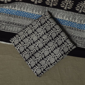 Bagh hand block print natural dyed cotton 3pc unstitched