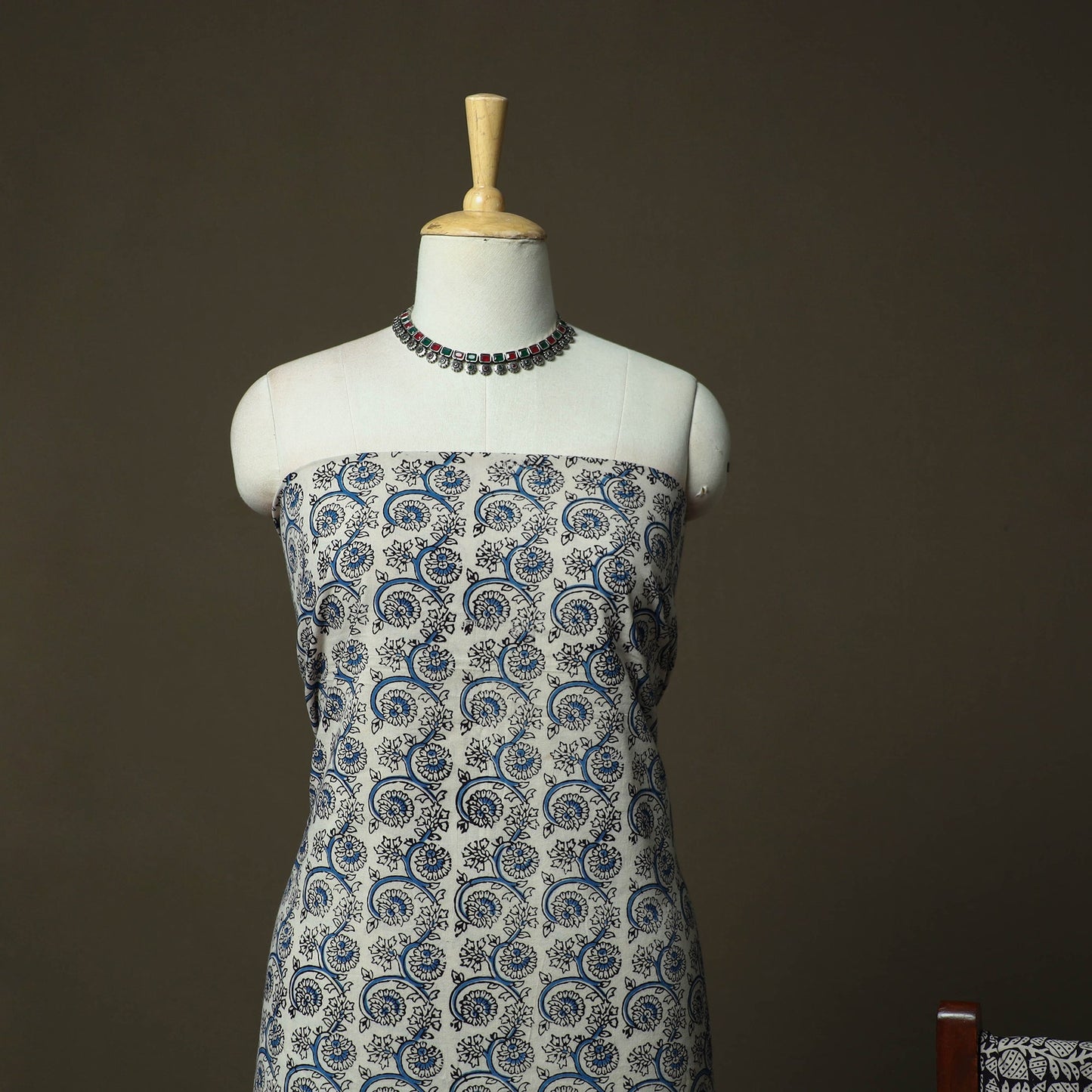 Bagh hand block print natural dyed cotton 3pc unstitched