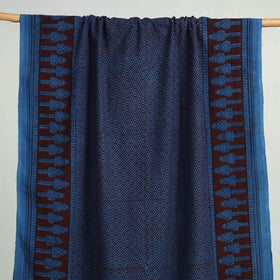 Blue - bagh hand cotton handloom towel 15 - handcrafted