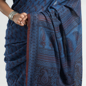 Buy Bagh Hand Block Printed Cotton Saree Cotton Saree Online l iTokri.com
