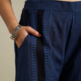 Blue Bagh Block Print Natural Dyed Cotton Palazzo