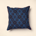 Blue Bagh Block Printed Cotton Cushion Cover (16 x 16 in) 15