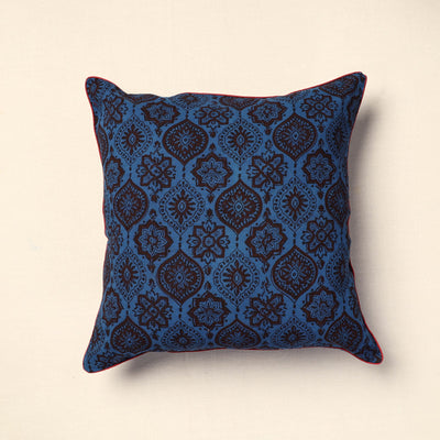Blue Bagh Block Printed Cotton Cushion Cover (16 x 16 in) 15