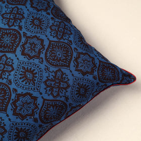 Blue Bagh Block Printed Cotton Cushion Cover (16 x 16 in) 15