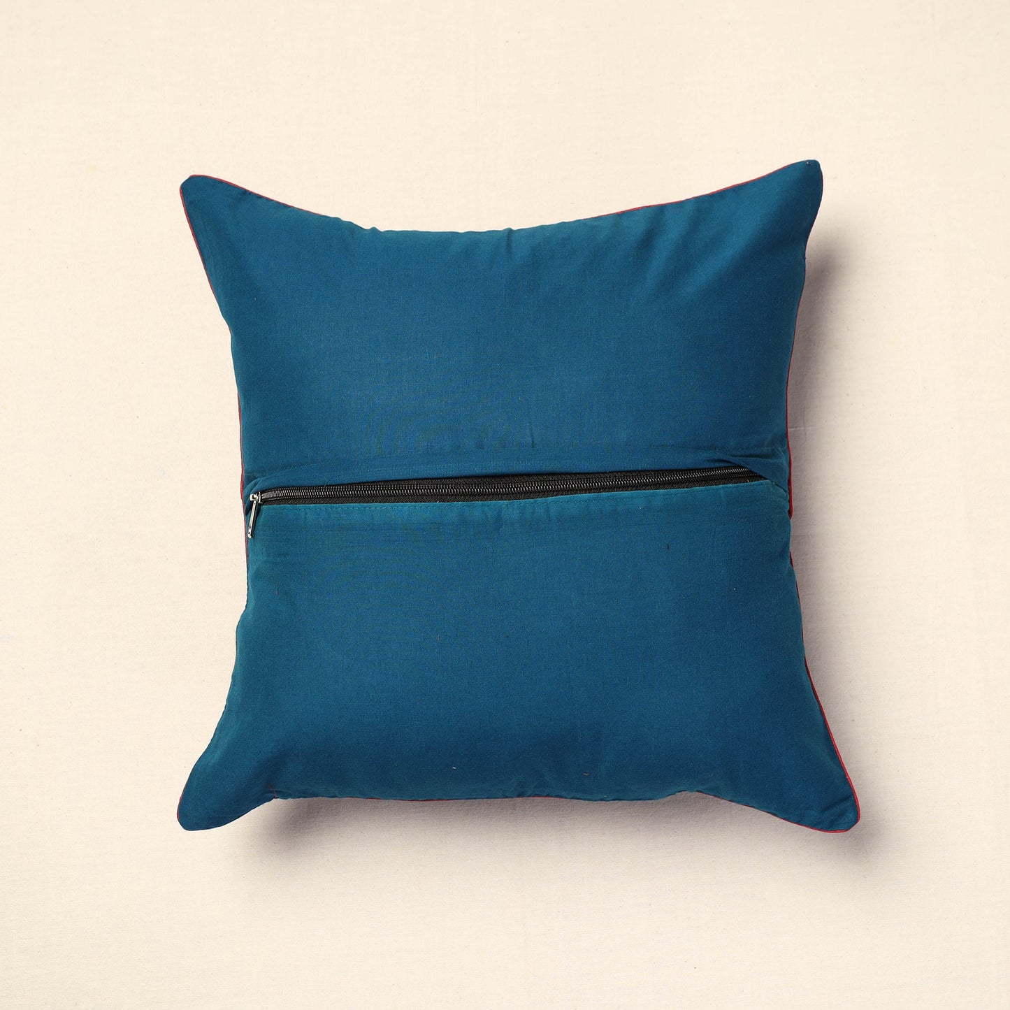 Blue Bagh Block Printed Cotton Cushion Cover (16 x 16 in) 15