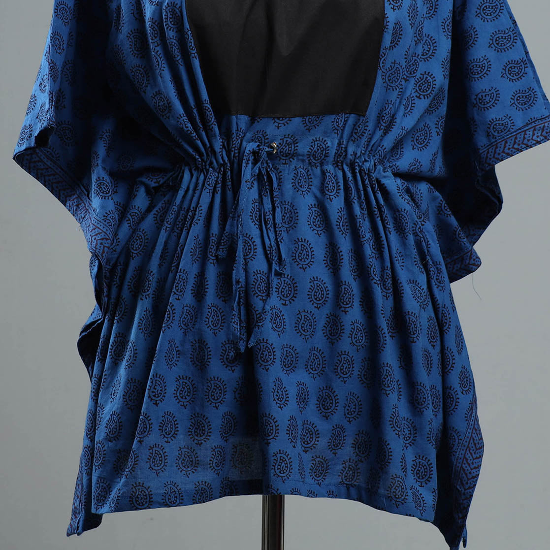  Bagh Block Printed Cotton Kaftan with Tie-Up Waist 