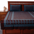  Bagh Block Printed Cotton Single Bed Cover with Pillow Covers 