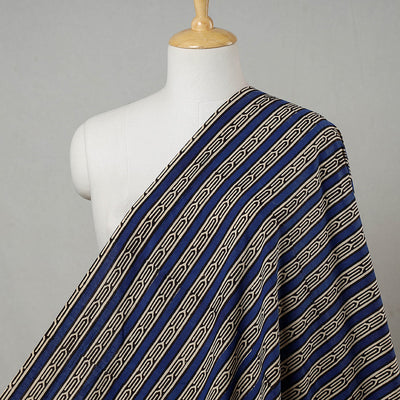 Bagru Block Print Natural Dyed Cotton Fabric