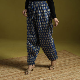 Blue - bagru natural dyed cotton salwar 01 - handcrafted