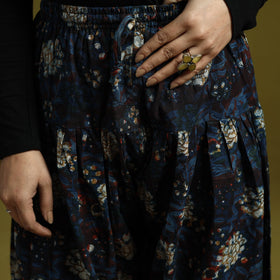 Blue - bagru natural dyed cotton salwar 02 - handcrafted