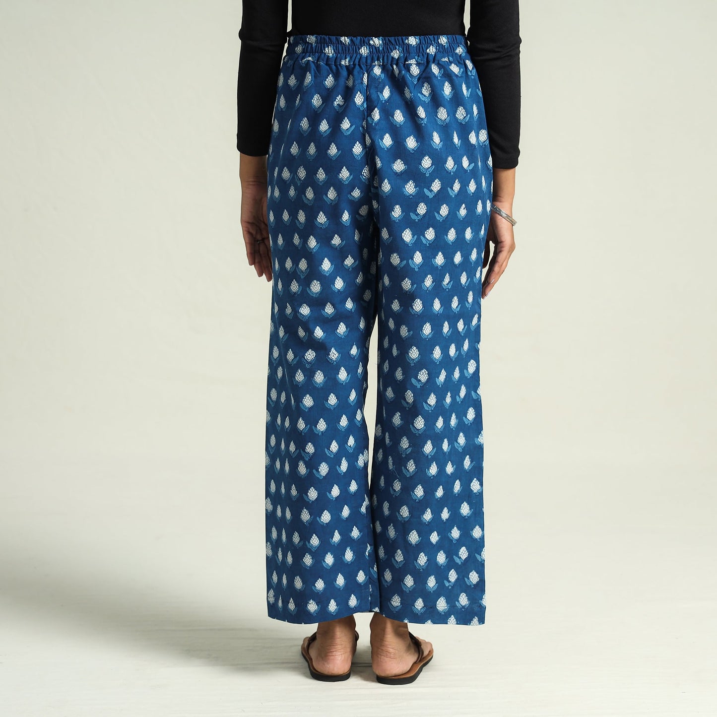 Buy Bagru Block Printed Cotton Elasticated Palazzo Online at iTokri.com