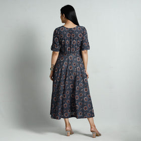  Bagru Block Printed Cotton Flare Dress 