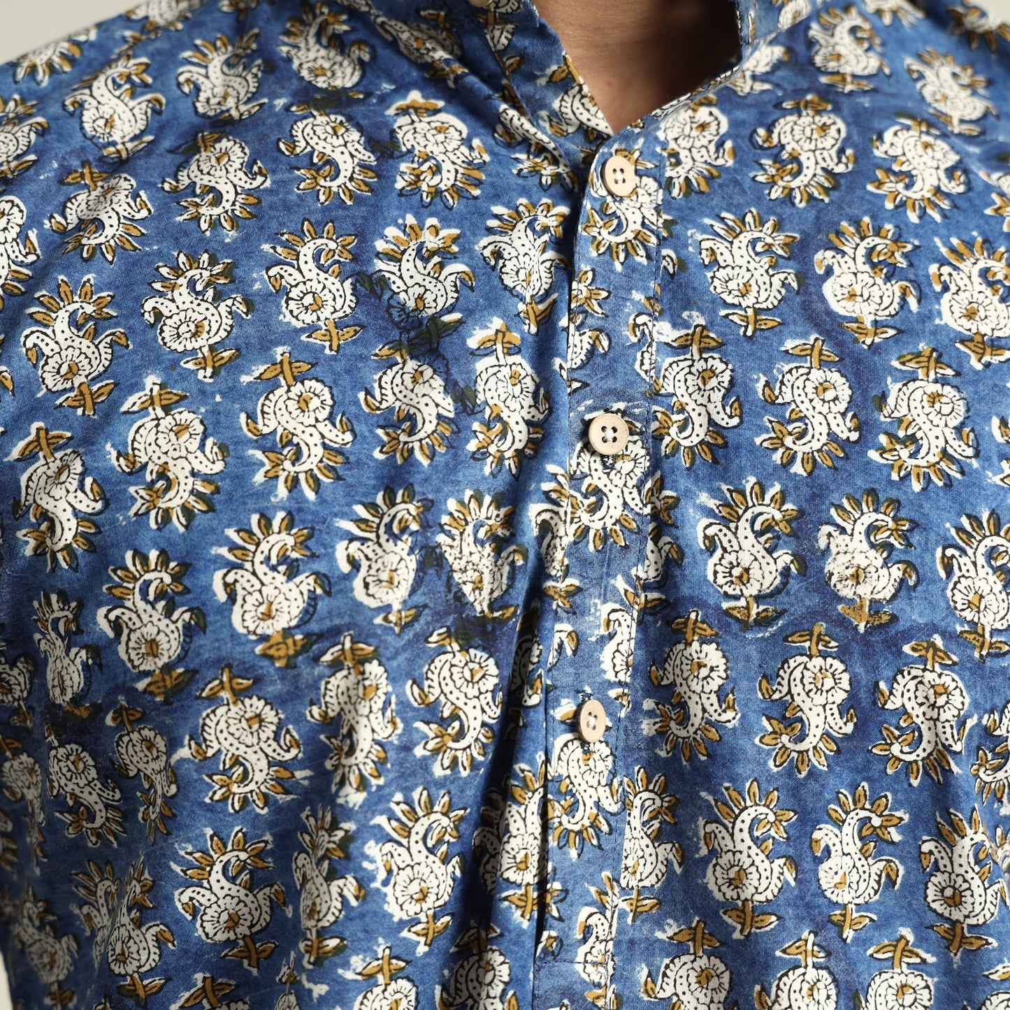 Buy Bagru Block Printed Cotton Men Short Kurta Online at iTokri.com