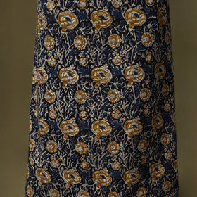 Blue Bagru Print Cotton Unstitched Kurta Material