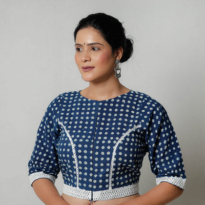 Buy Bagru Dabu Hand Block Printed Cotton Blouse Online at iTokri.com