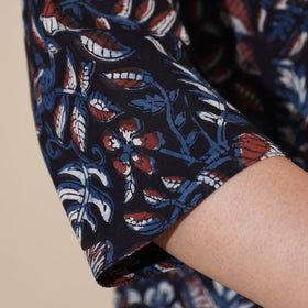 Buy Bagru Hand Block Printed Cotton A-Line Long Kurta Online at iTokri.com