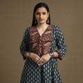 Buy Bagru Hand Block Printed Cotton Long Kurta Online at iTokri.com