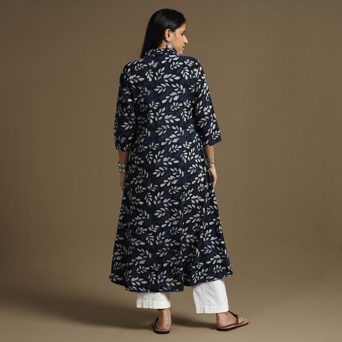 Buy Bagru Hand Block Printed Cotton Long Kurta Online at iTokri.com
