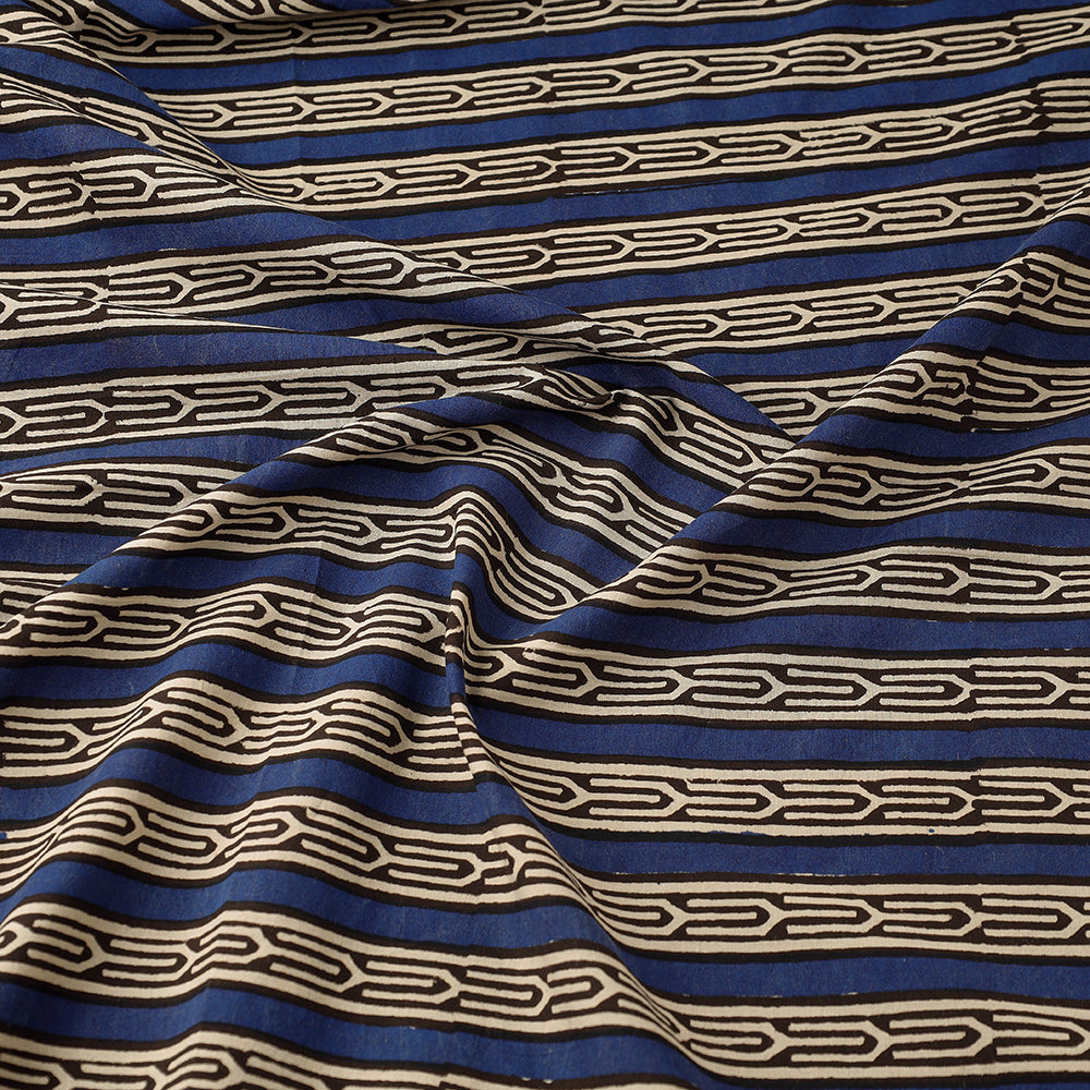 Bagru Block Print Natural Dyed Cotton Fabric