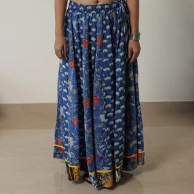  Bagru Block Printed 24 Kali Patchwork Cotton Long Skirt 19 