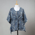  Bagru Block Printed Cotton Kaftan with Tie-Up Waist (Short) 