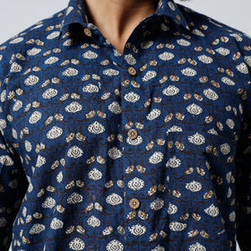 Bagru Block Printed Cotton Men Full Sleeve Shirt