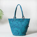  Blue Bagru Block Printed Cotton Shoulder Bag 