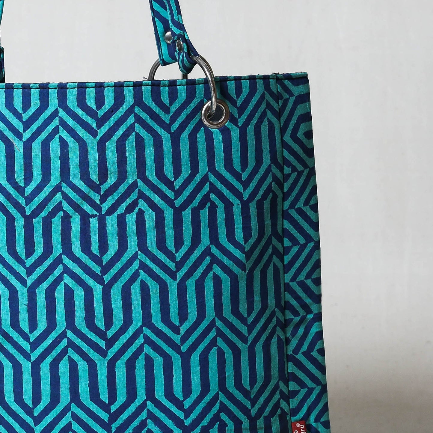  Bagru Block Printed Blue Cotton Shoulder Bag 