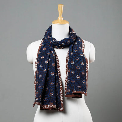  Bagru Block Printed Tagai Work Cotton Stole 