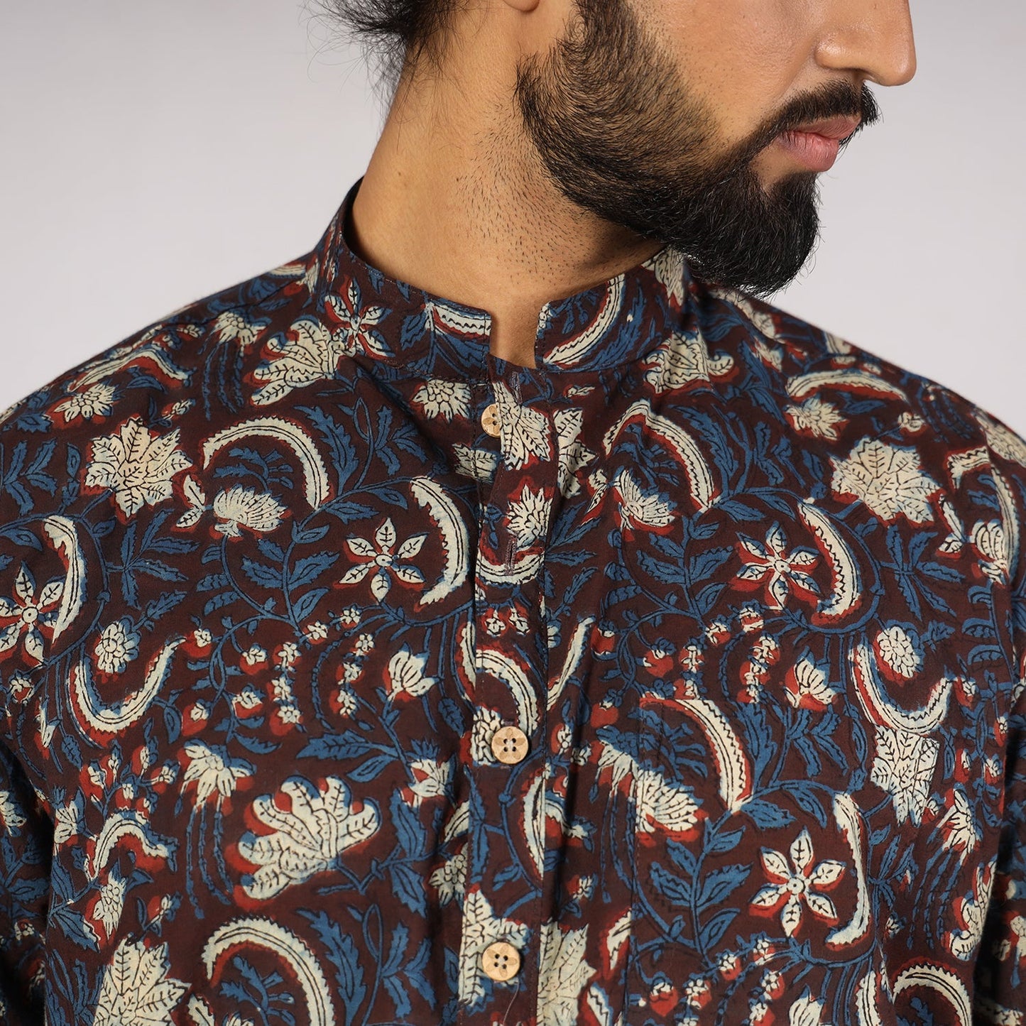  Bagru Block Printing Cotton Men Short Kurta 