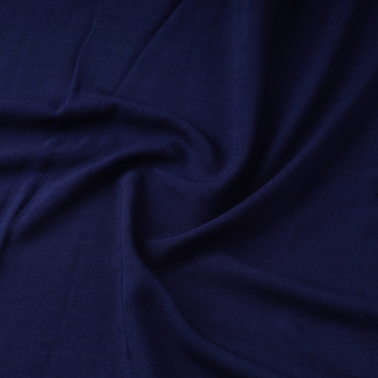 Blue - bamboo silk natural dyed pure handloom plain fabric