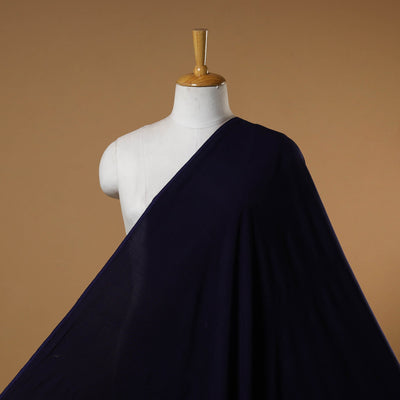 Blue - bamboo silk natural dyed pure handloom plain fabric