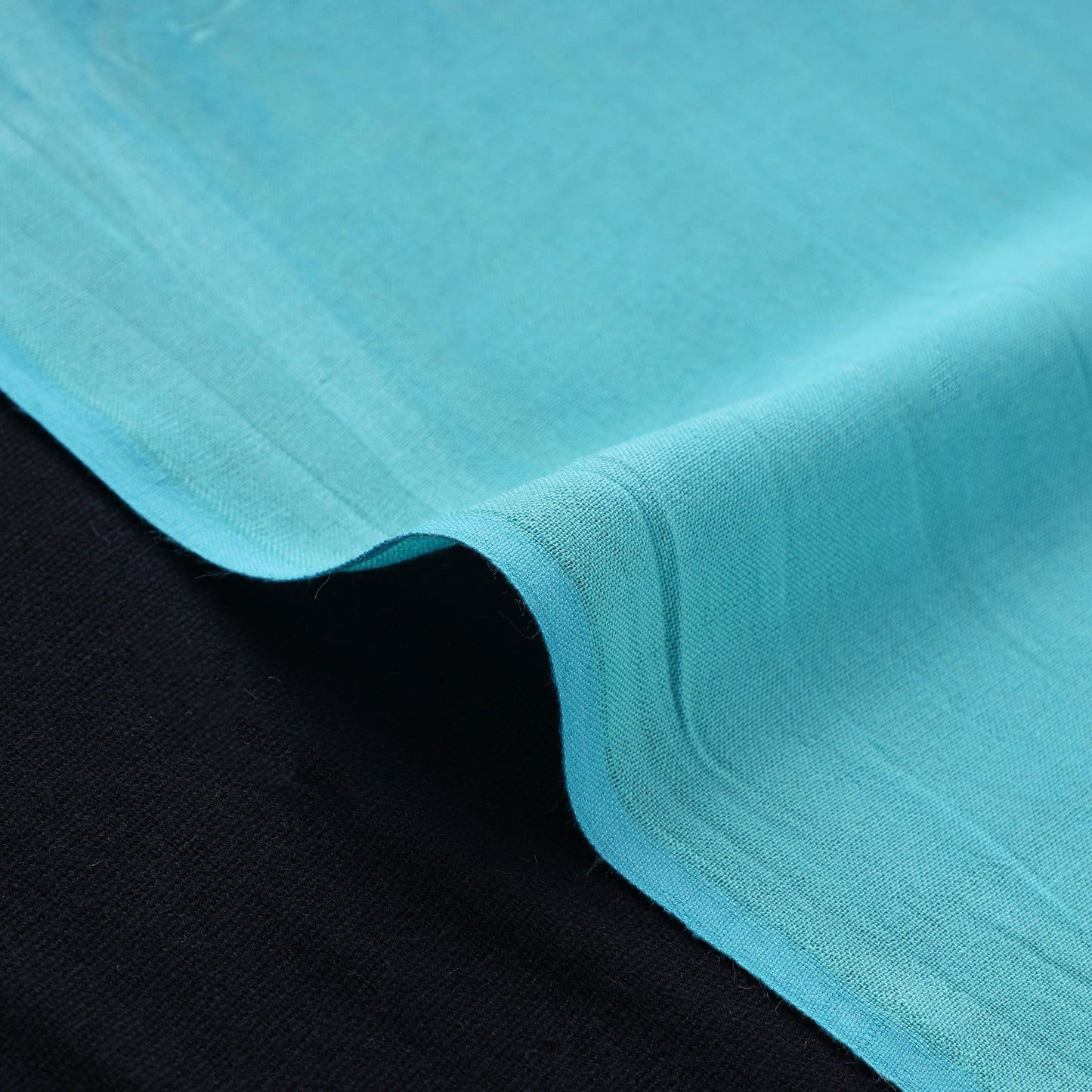 Blue - bamboo silk natural dyed pure handloom plain fabric