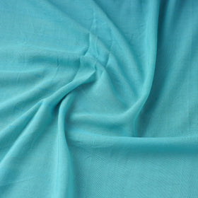 Blue - bamboo silk natural dyed pure handloom plain fabric