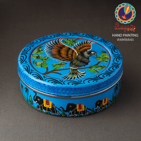 Banaras Handpainted Stainless Steel Chapati Box | iTokri
