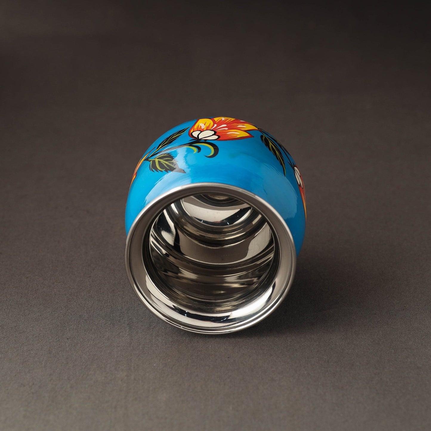  Banaras Handpainted Stainless Steel Lota / Pooja Kalash / Container 