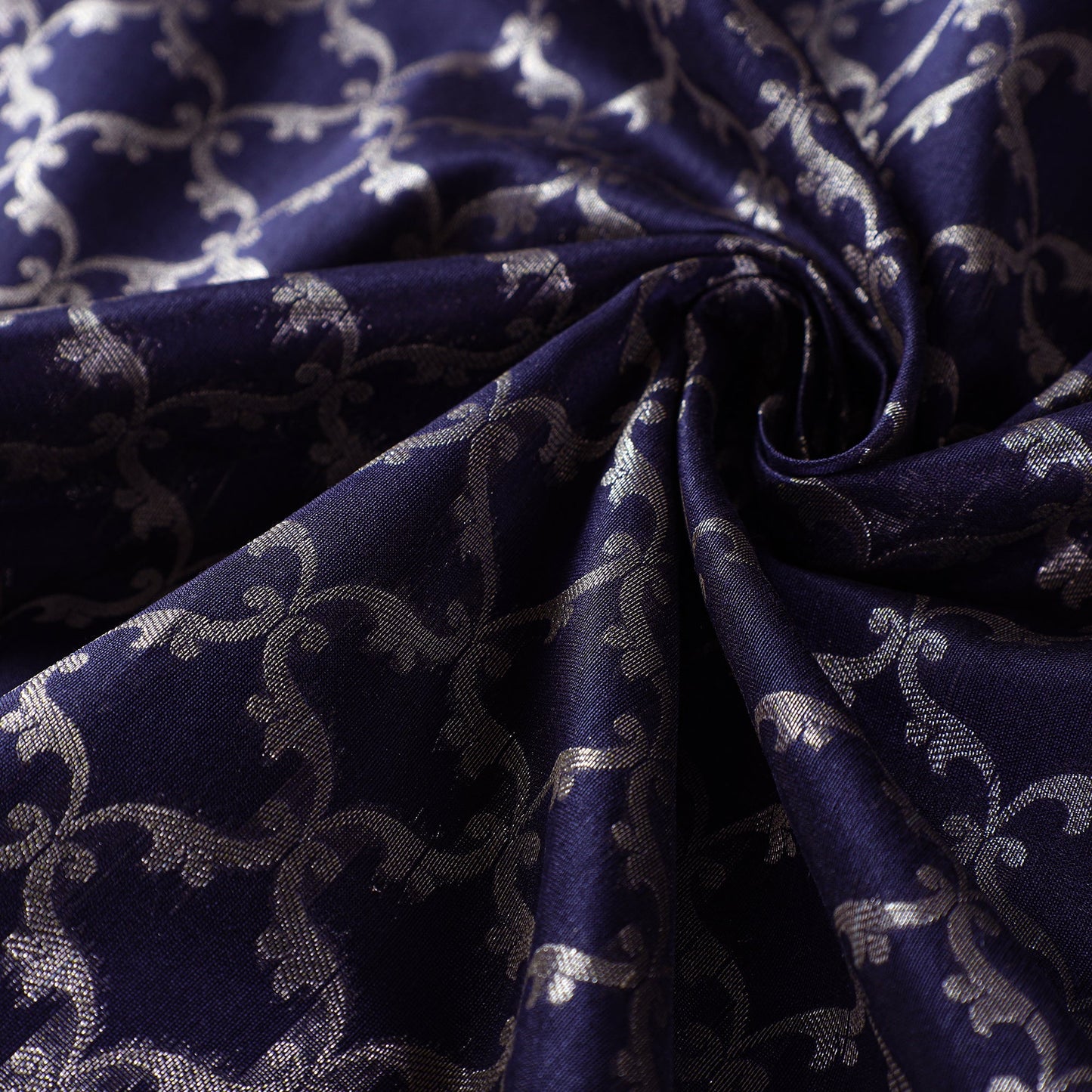  Banarasi Zari Jaal Silk Cotton Fabric 