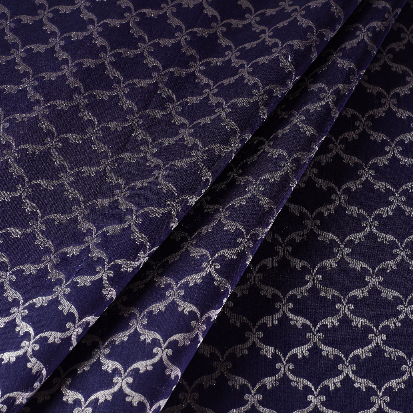  Banarasi Zari Jaal Silk Cotton Fabric 