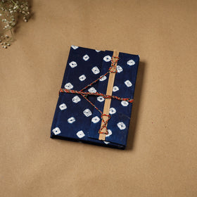 Bandhani fabric cover handmade paper notebook with thread