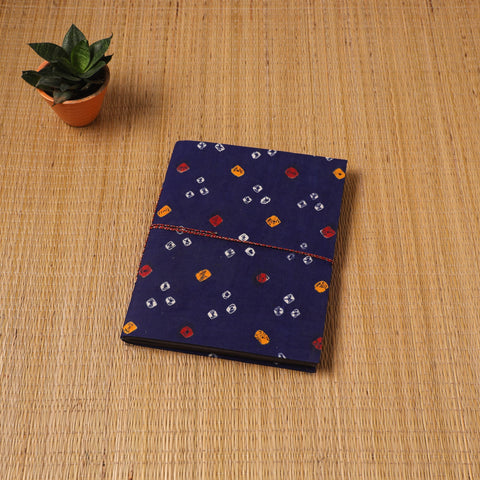 Bandhani fabric cover handmade paper photo album (12 x 10