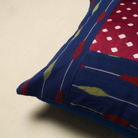 Buy Bandhani Patch Ikat Cushion Cover