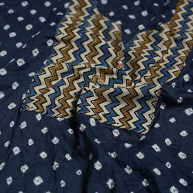 Bandhani patchwork cotton unstitched kurta material (3m) 05