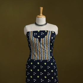 Bandhani patchwork cotton unstitched kurta material (3m) 09