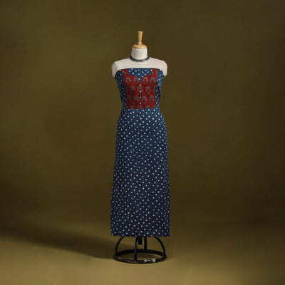 Bandhani patchwork cotton unstitched kurta material (3m) 29