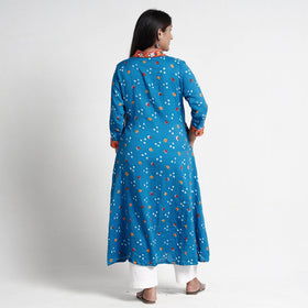 Buy Bandhani Tie-Dye Cotton A-Line Kurta for Women