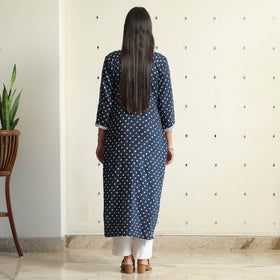  Bandhani Tie-dye Cotton Straight Kurta for Women