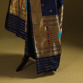 Purple - bangalore silk paithani dupatta 05 - handcrafted