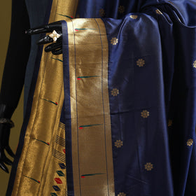 Purple - bangalore silk paithani dupatta 05 - handcrafted